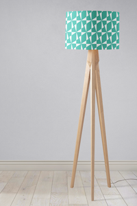 Turquoise Retro Geometric Lampshade, Ceiling or Table Lamp Shade (Copy)