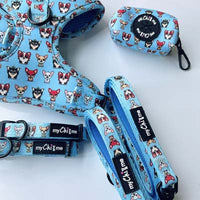 Blue Chihuahua Print Exclusive Designer Poop Bag Holder by My Chi and Me