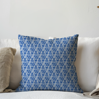 Modern Geometric Blue Cushion Cover – Modern Geometric Cotton Cushion Cover