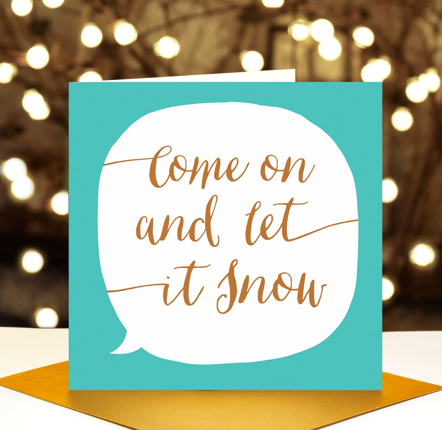 Come On And Let It Snow Song Lyrics Christmas Card