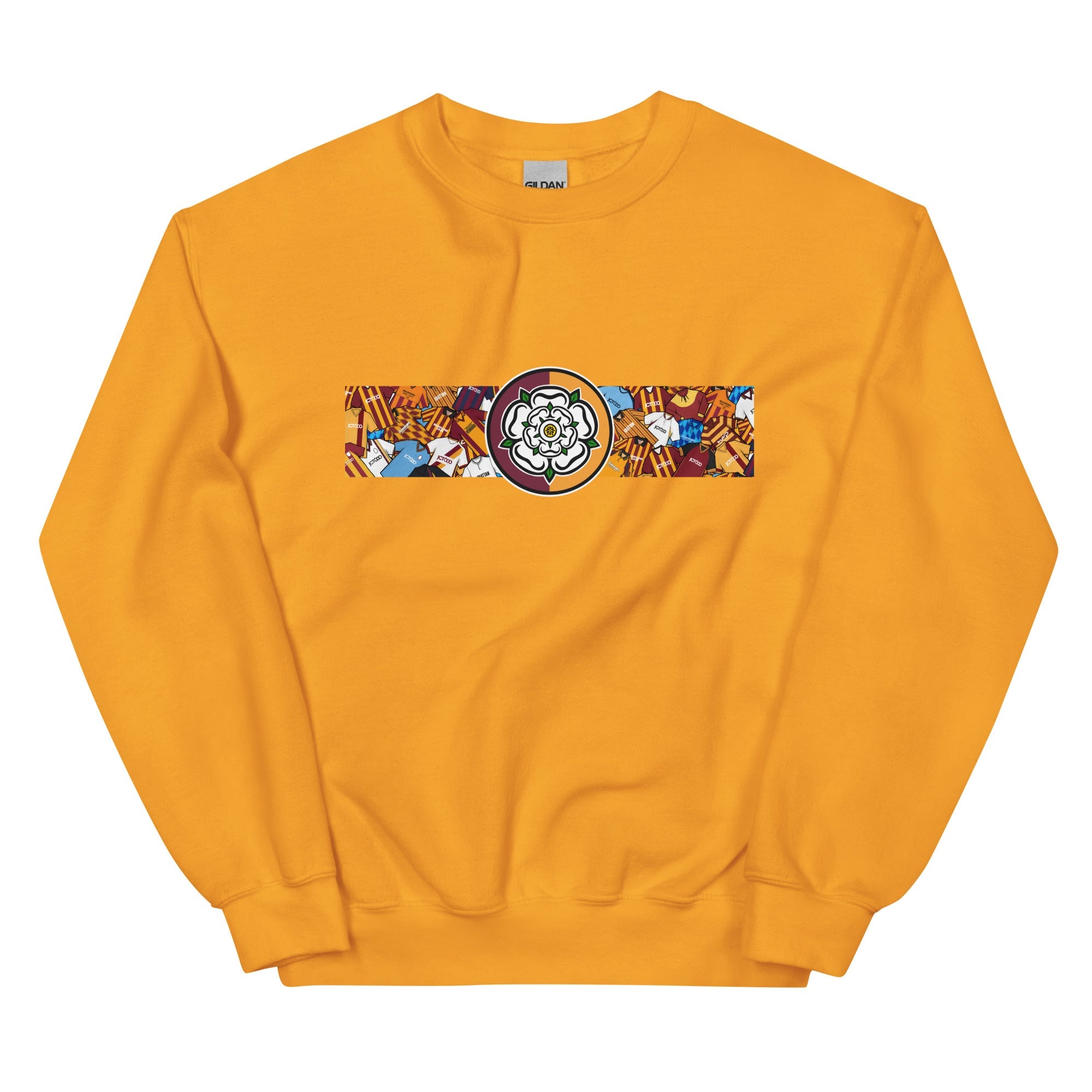 Bradford Yorkshire Rose Retro Football Unisex Sweatshirt