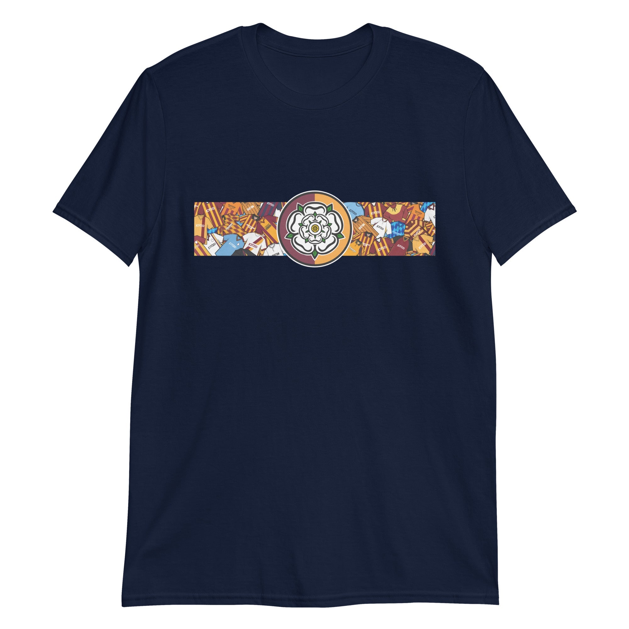 Bradford Yorkshire Rose Retro Football Unisex T-Shirt