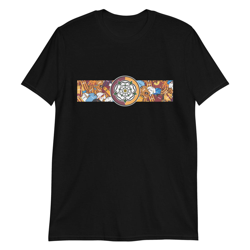 Bradford Yorkshire Rose Retro Football Unisex T-Shirt