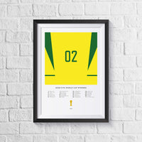 Brazil 2002 World Cup Squad Print