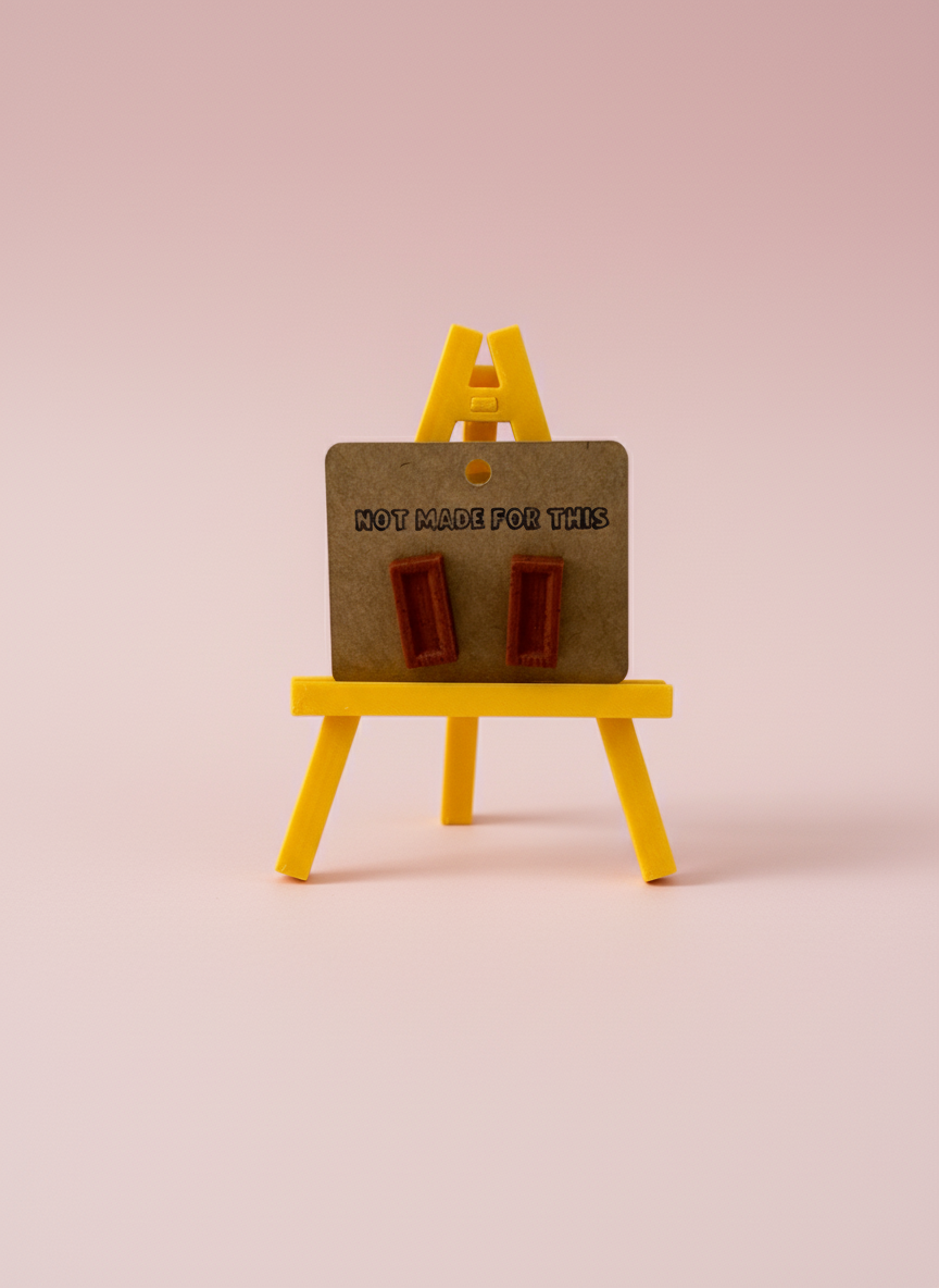 Brick Stud Earring