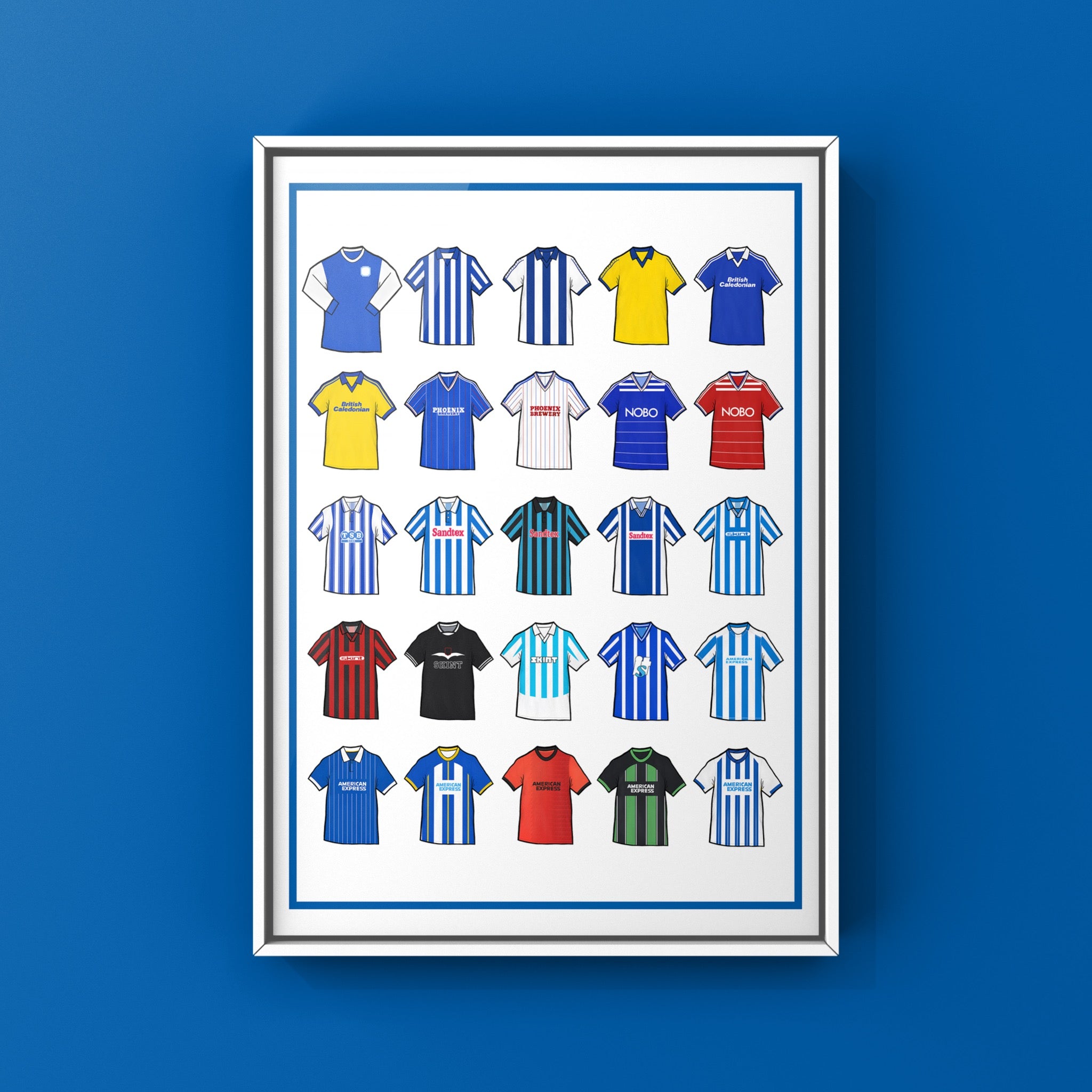Brighton Retro Shirts Football Print