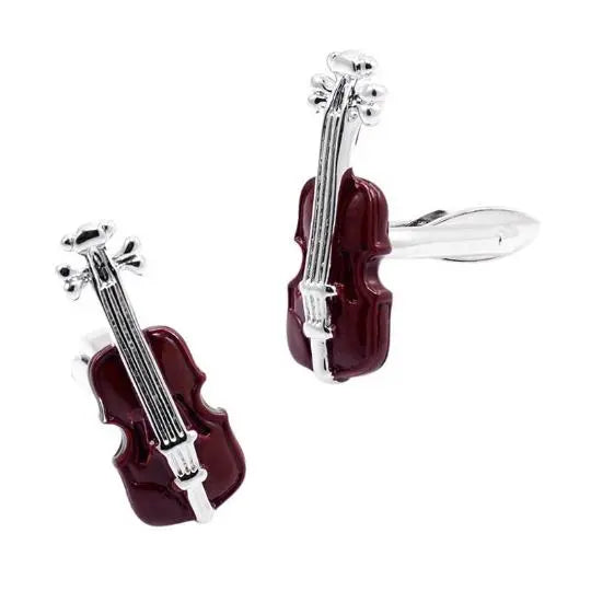 Brown Violin Cufflinks
