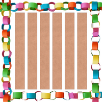 Brown Kraft Paper Chain Card Strips. 5 Meter / 16 Feet Long. Wedding Party Decor