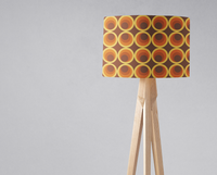 Dark Brown Retro 1970's Design Lampshade, Ceiling or Table Lamp Shade