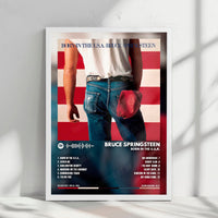 Bruce Springsteen "Born in the U.S.A." Album Cover Poster - with Complete Tracklist