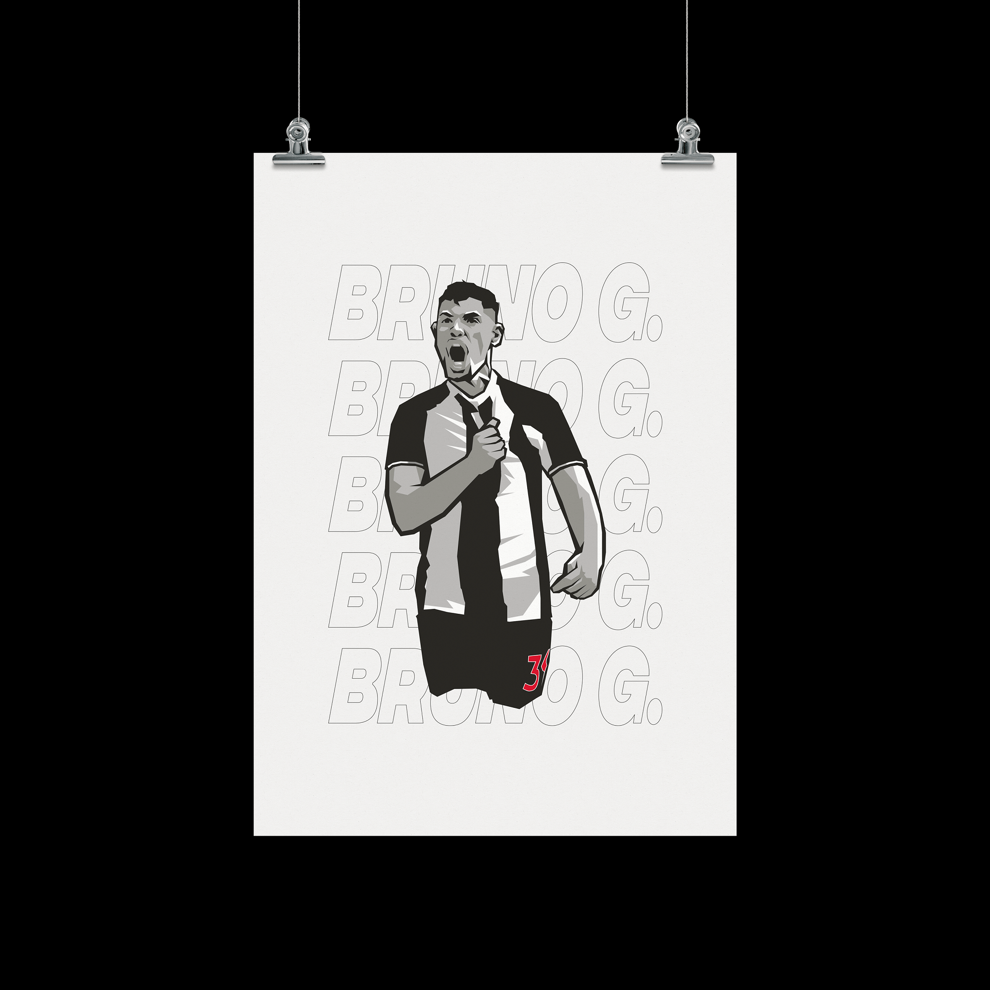 Bruno Guimaraes Newcastle Print