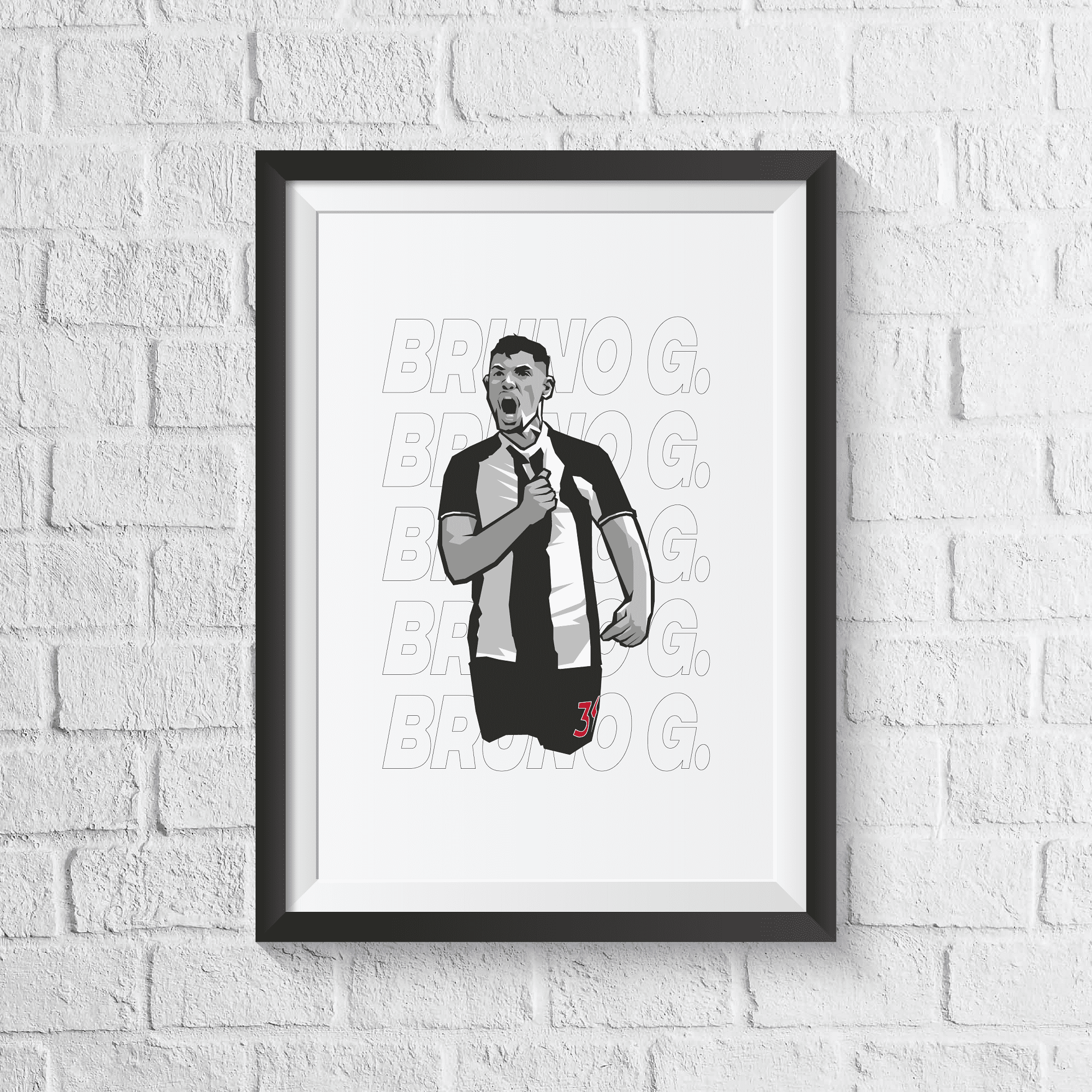 Bruno Guimaraes Newcastle Print