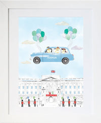 The Flying Blue Black Cab of London