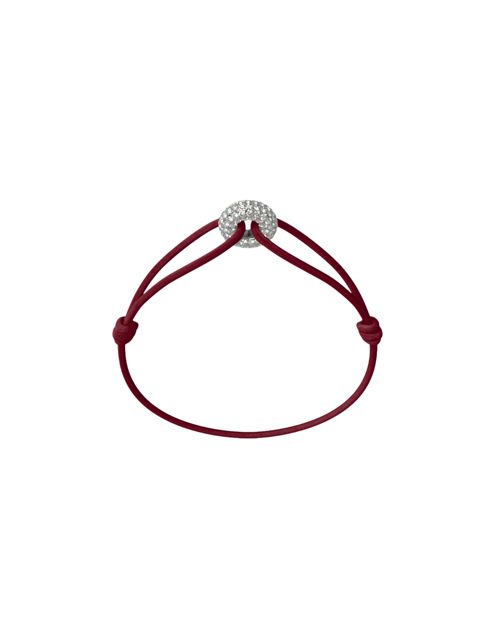 Mini Silver Soho Pavé Cord Bracelet