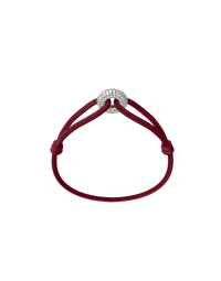 Silver Soho Pavé Cord Bracelet