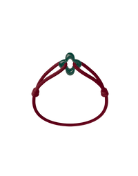 Green Clover Cord Bracelet