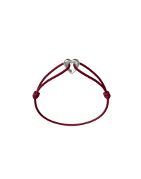 Silver Heart Cord Bracelet