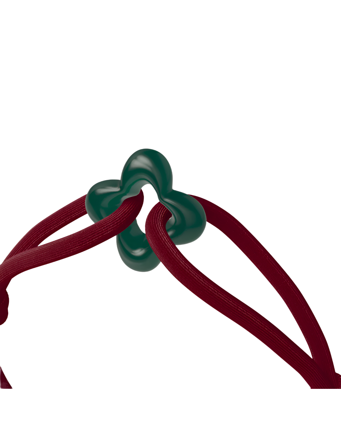 Green Clover Cord Bracelet