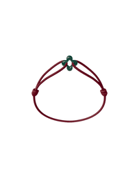 Mini Green Clover Cord Bracelet