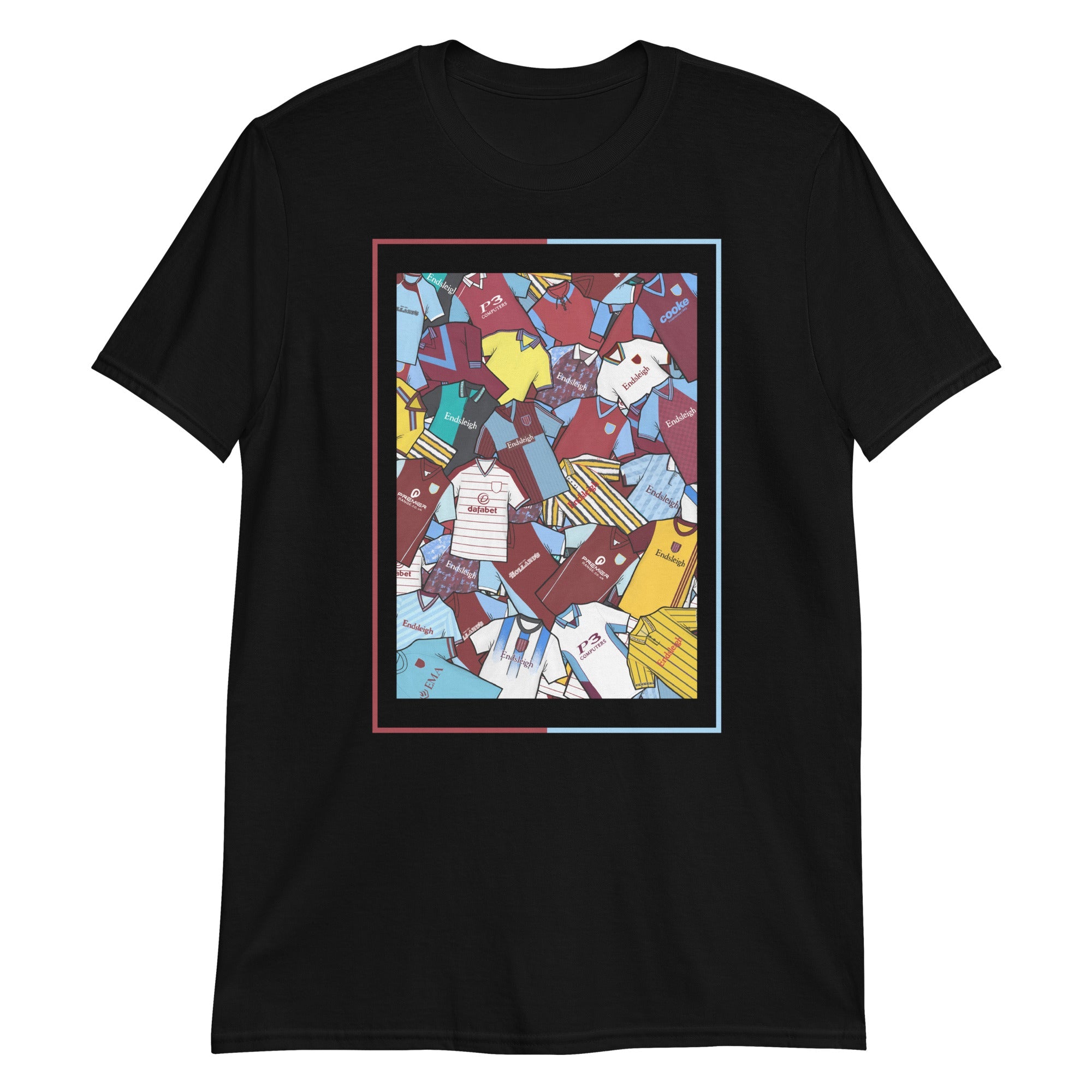 Burnley Classic Shirts Collage Retro Football Unisex T-Shirt