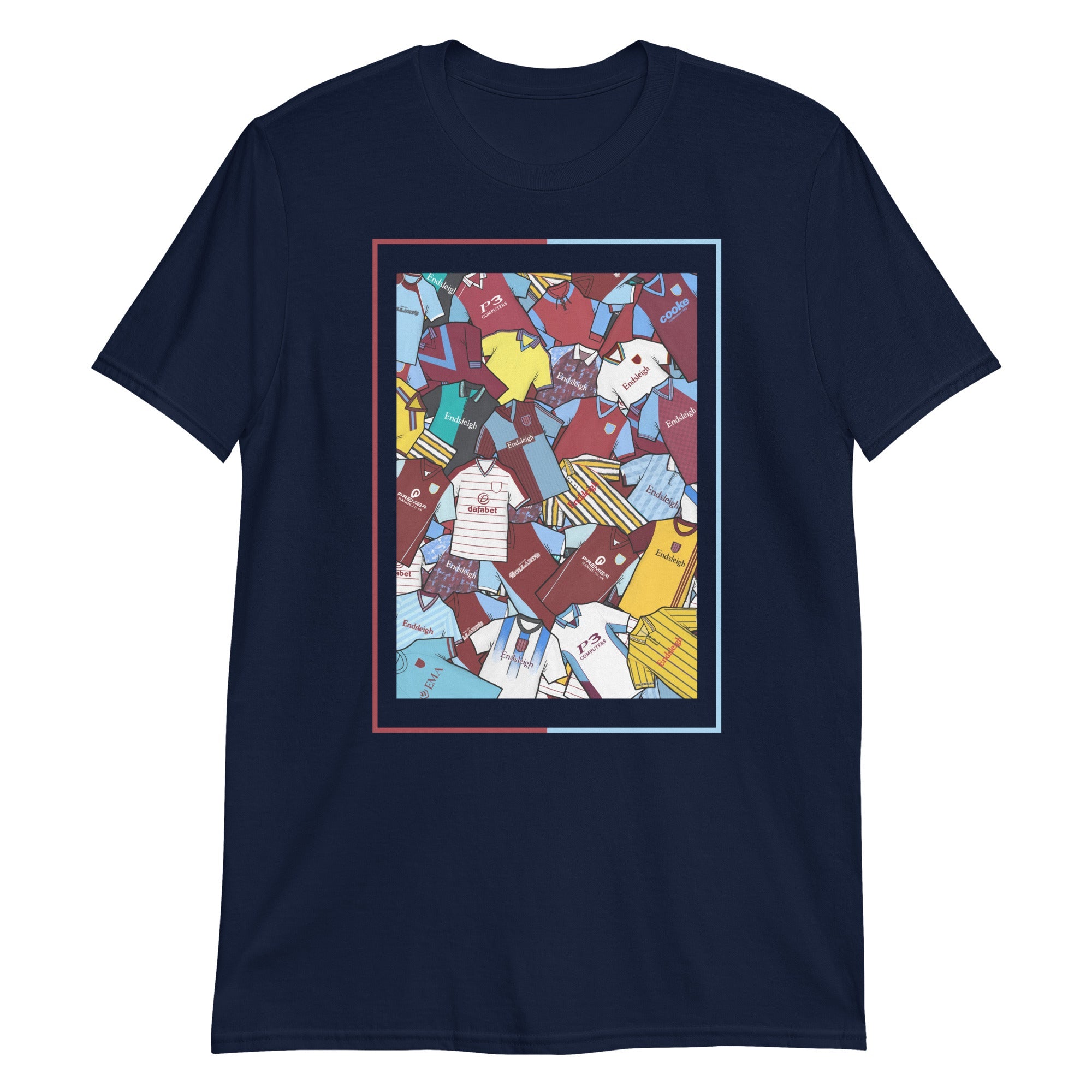 Burnley Classic Shirts Collage Retro Football Unisex T-Shirt