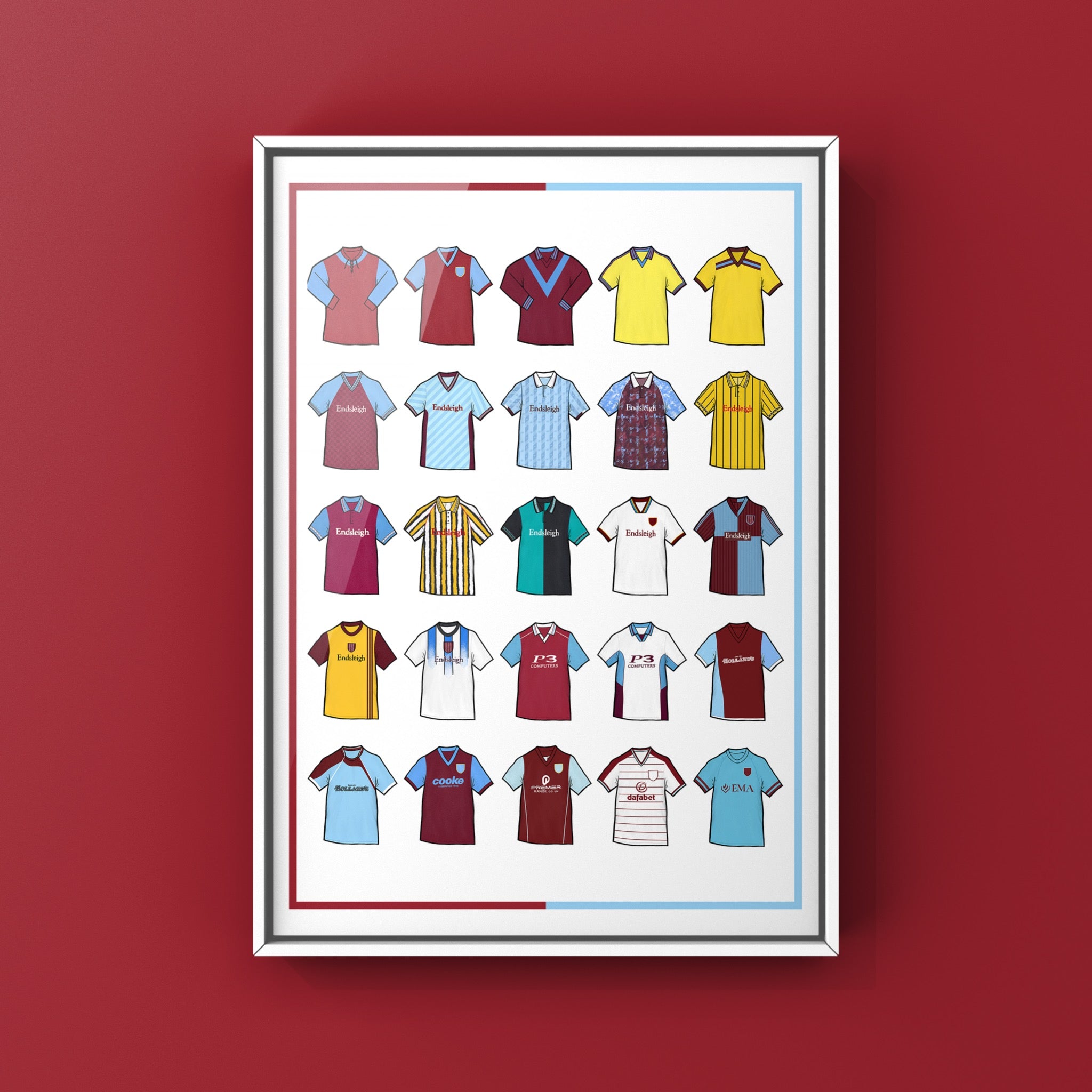Burnley Retro Shirts Football Print