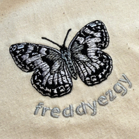 Marbled White Butterfly Cropped Hoodie - Butterfly - Unisex Relaxed Fit