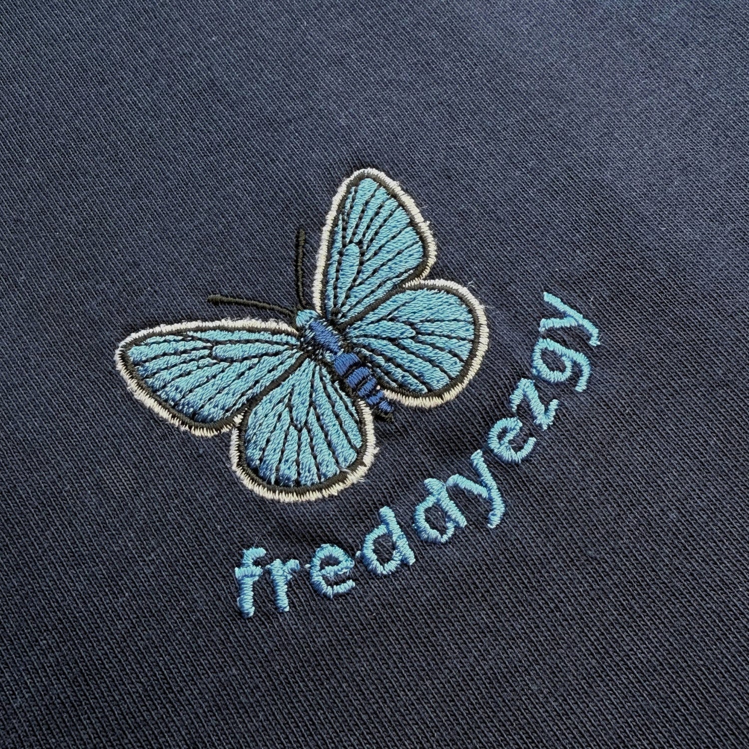 Adonis Blue Butterfly Cropped Hoodie - Butterfly - Unisex Relaxed Fit