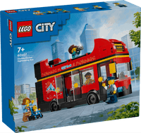 Lego City 60407 Red Double-Decker Sightseeing Bus Playset for Ages 7+