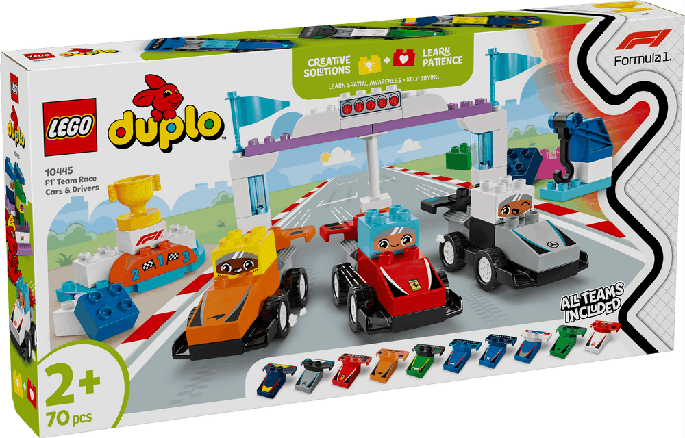 Lego Duplo 10445 F1 Team Race Cars & Drivers for Toddlers Ages 2 & Up
