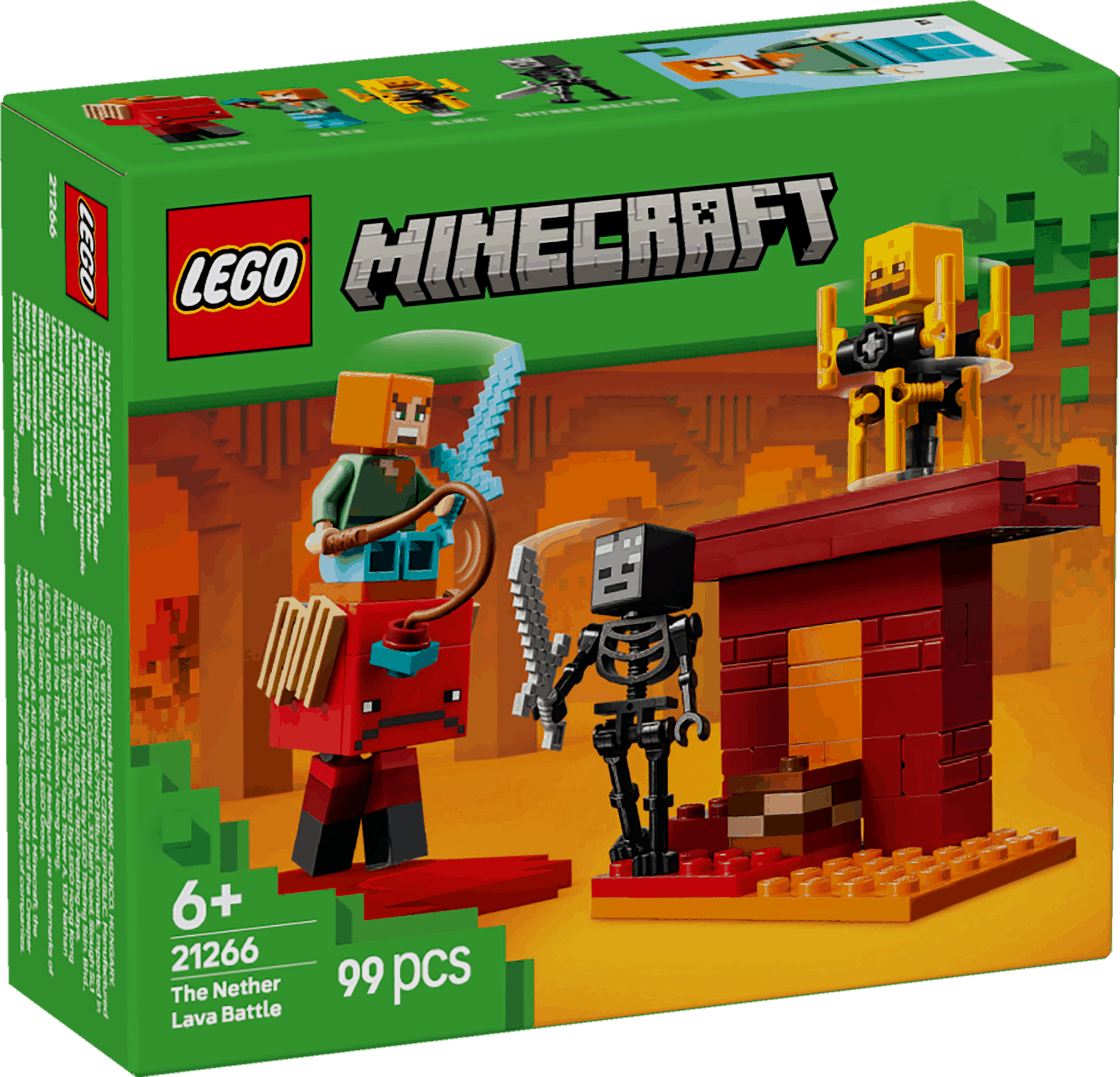 Lego Minecraft 21266 The Nether Lava Battle Playset for Ages 6 and Up
