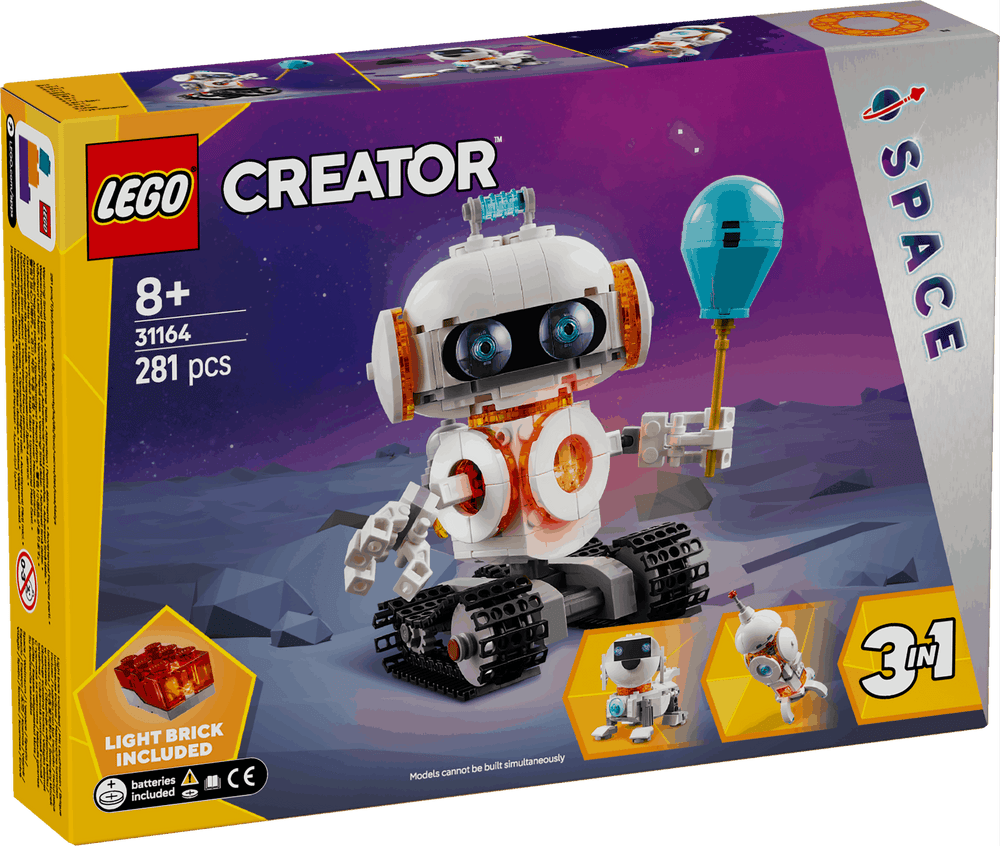 Lego Creator 3 in 1 31164 Space Robot Rebuildable Toy for Ages 8 & Up