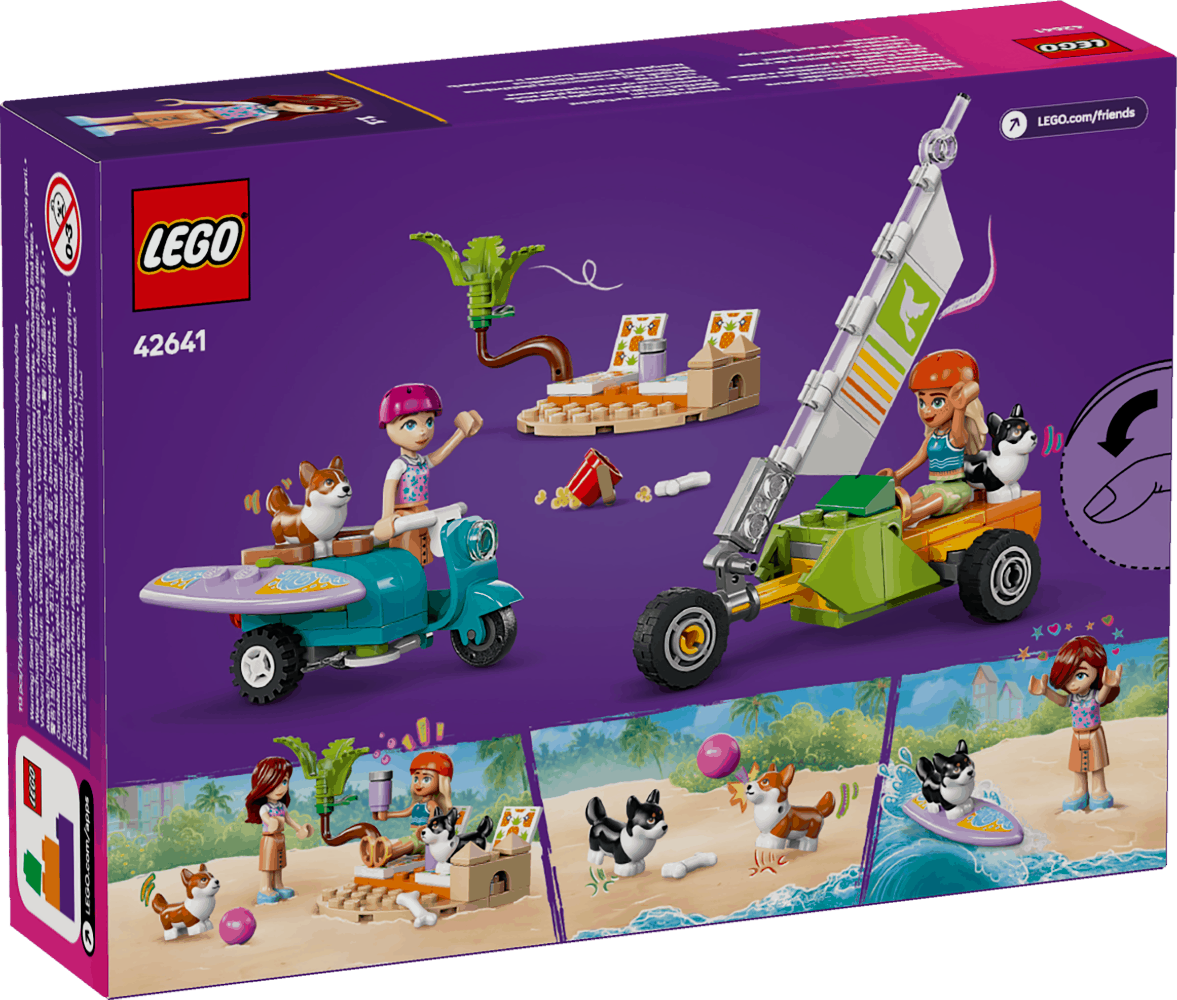 Lego Friends 42641 Surfing Dogs & Scooter Adventure Playset for Age 6+
