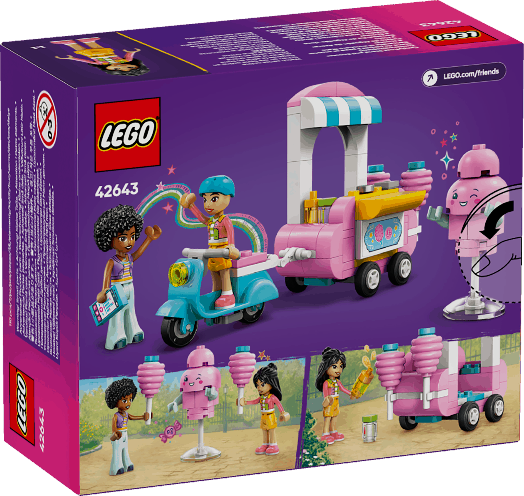 Lego Friends 42643 Cotton Candy Stand & Scooter Playset for Age 6 & Up