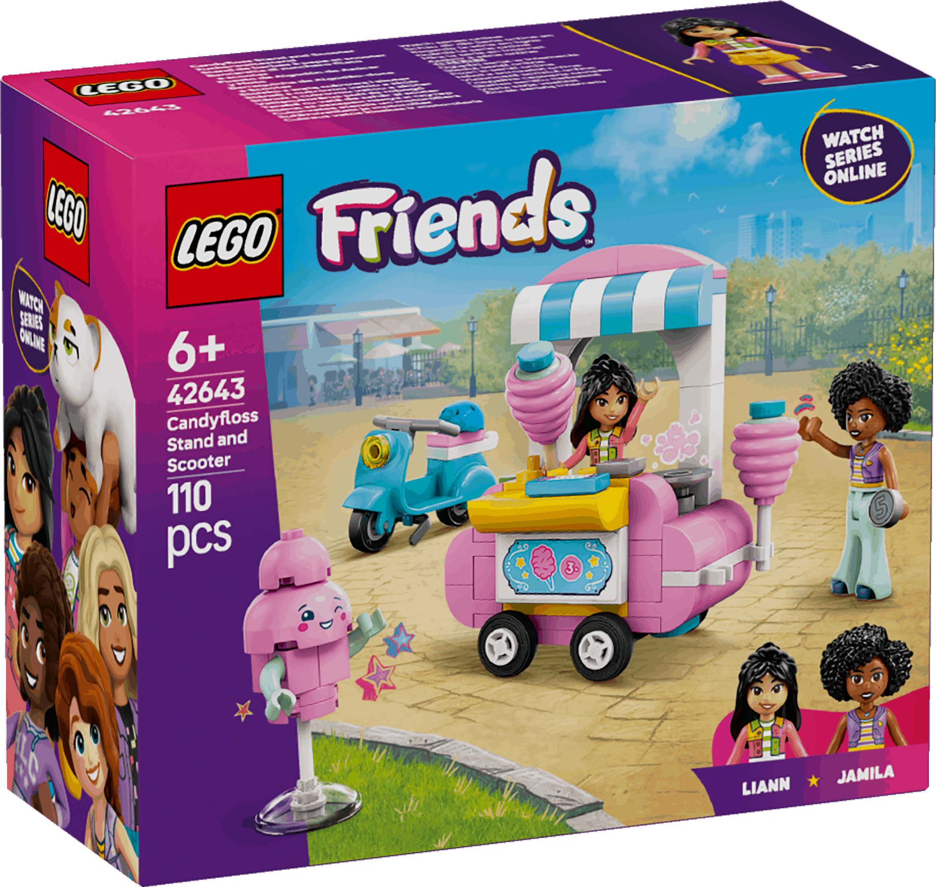 Lego Friends 42643 Cotton Candy Stand & Scooter Playset for Age 6 & Up