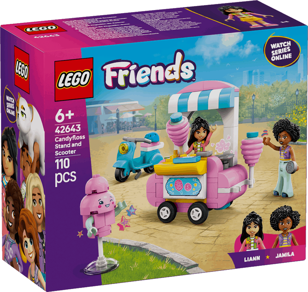 Lego Friends 42643 Cotton Candy Stand & Scooter Playset for Age 6 & Up