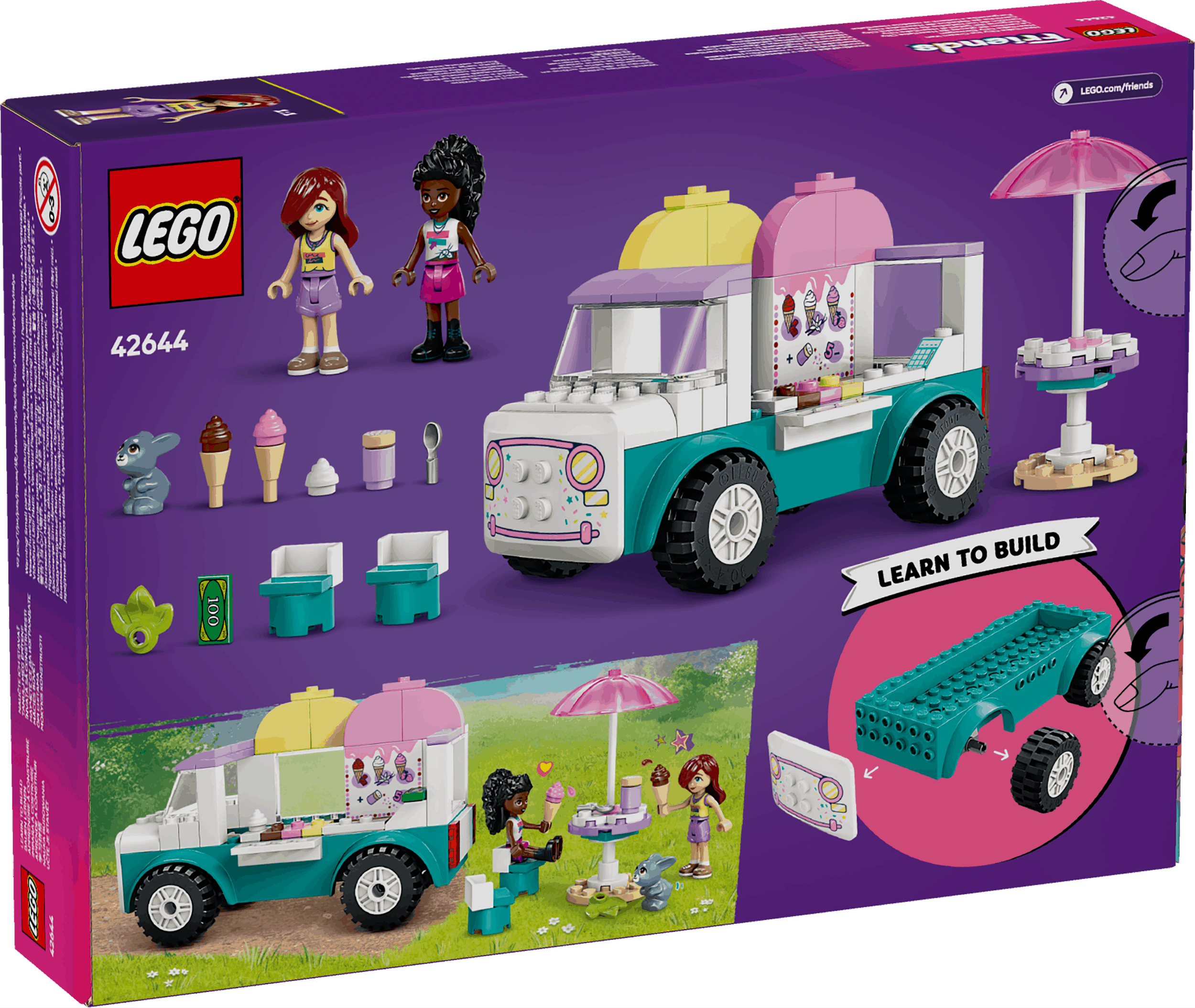 Lego Friends 42644 Heartlake City Ice Cream Truck Playset for Ages 4+
