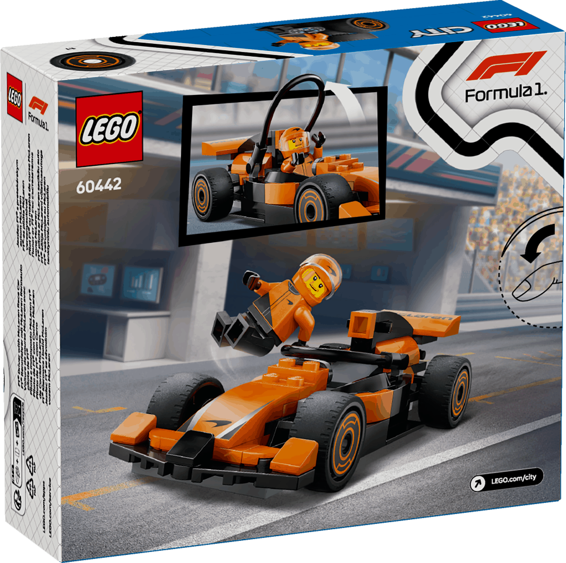 Lego City 60442 F1 Driver with McLaren Race Car Playset for Age 6 & Up