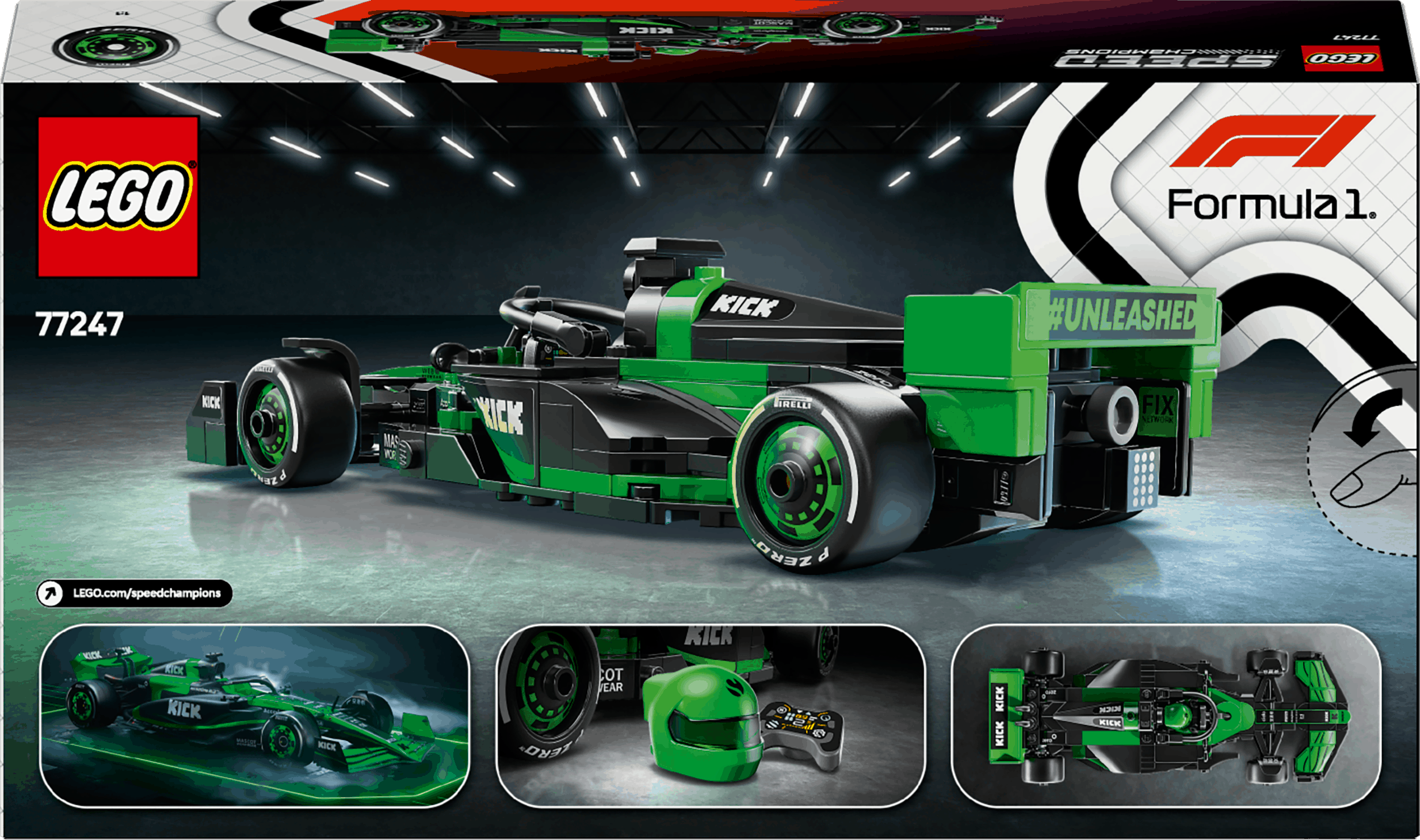 Lego Speed Champions 77247 KICK Sauber F1 Team C44 Race Car Ages 10+