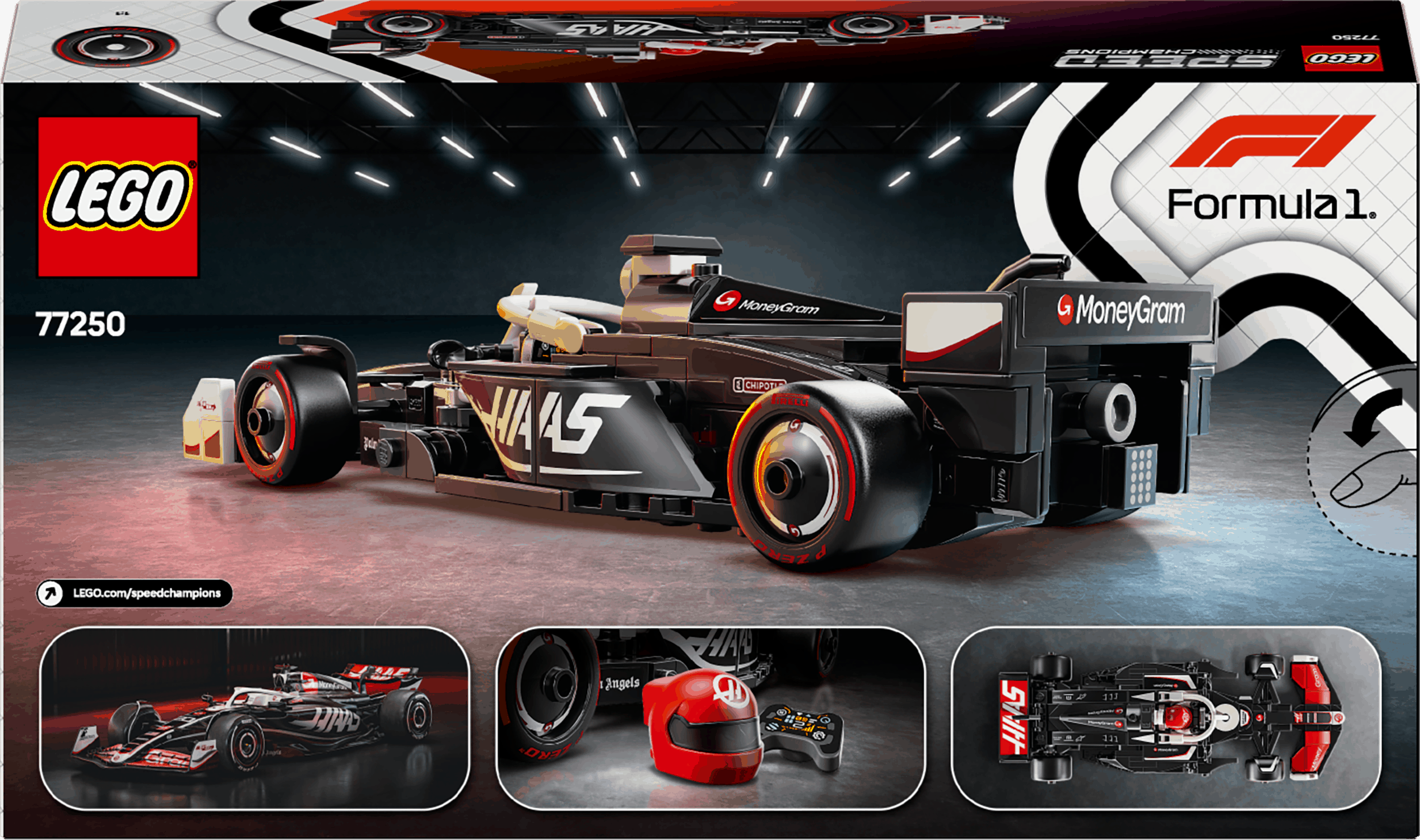 Lego Speed Champions 77250 MoneyGram Haas F1 Team VF-24 Race Car 10+