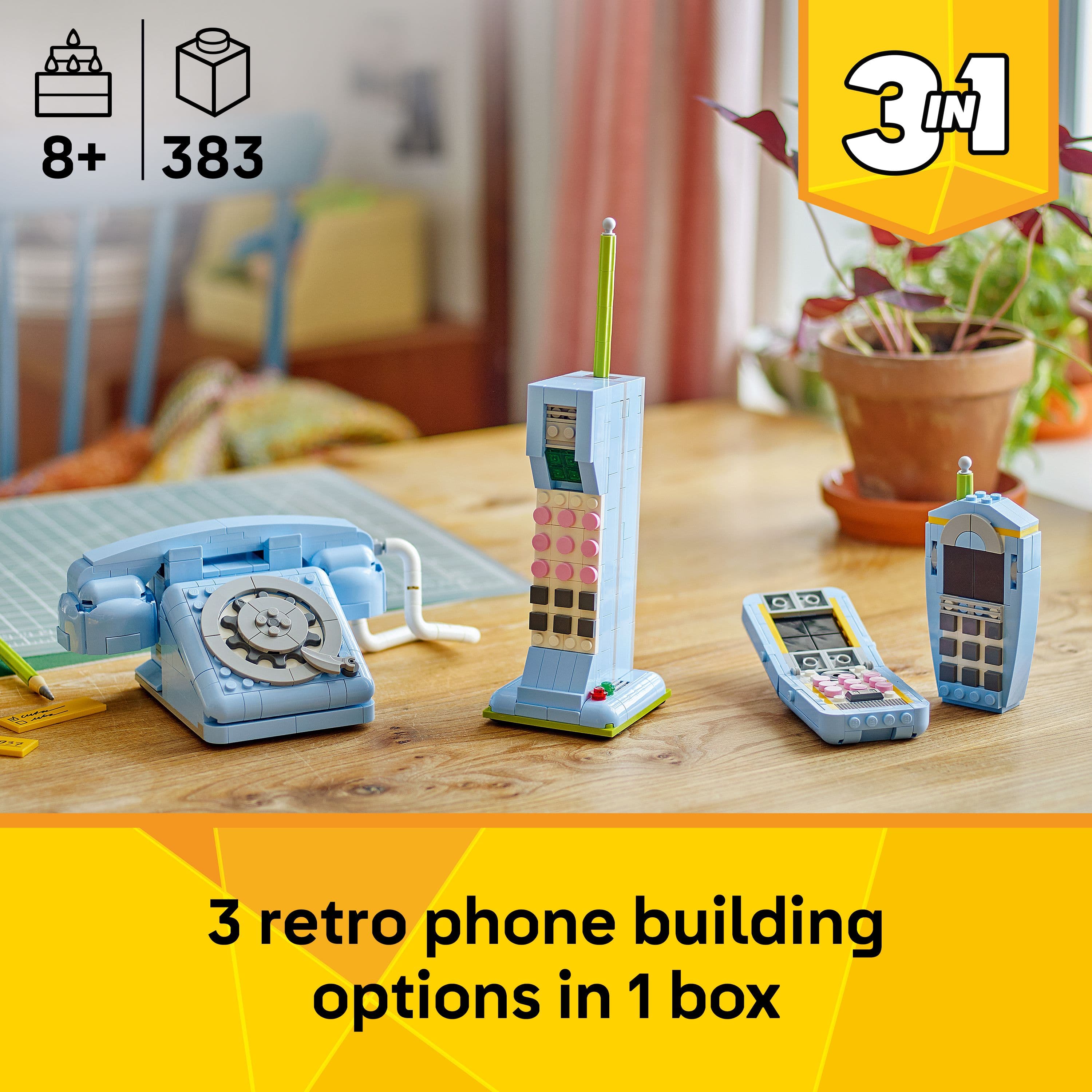Lego Creator 3 in 1 31174 Retro Telephone Rebuildable Set for Ages 8+