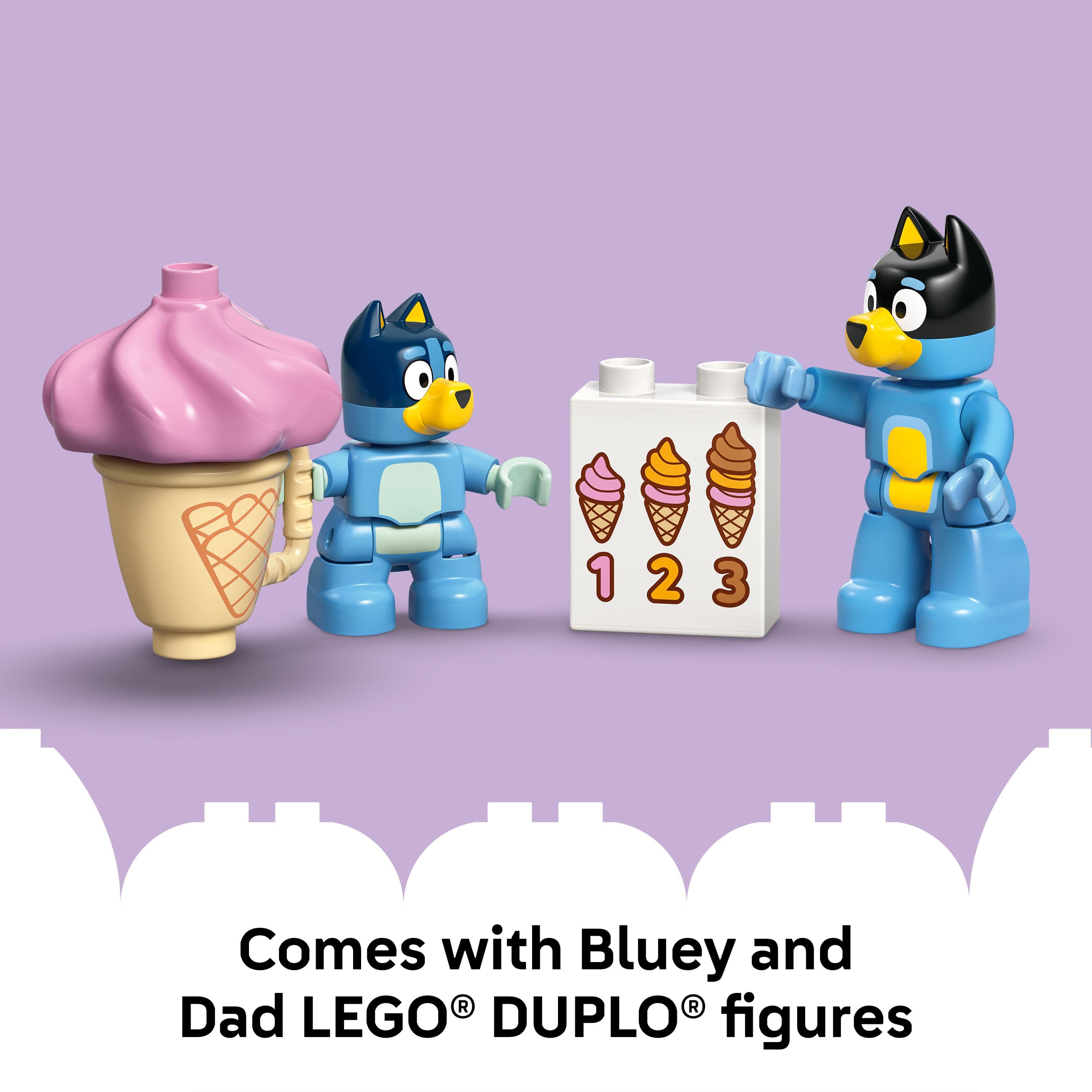 Lego Duplo Bluey 10458 Ice Cream Trip with Bluey for Toddlers Ages 2+