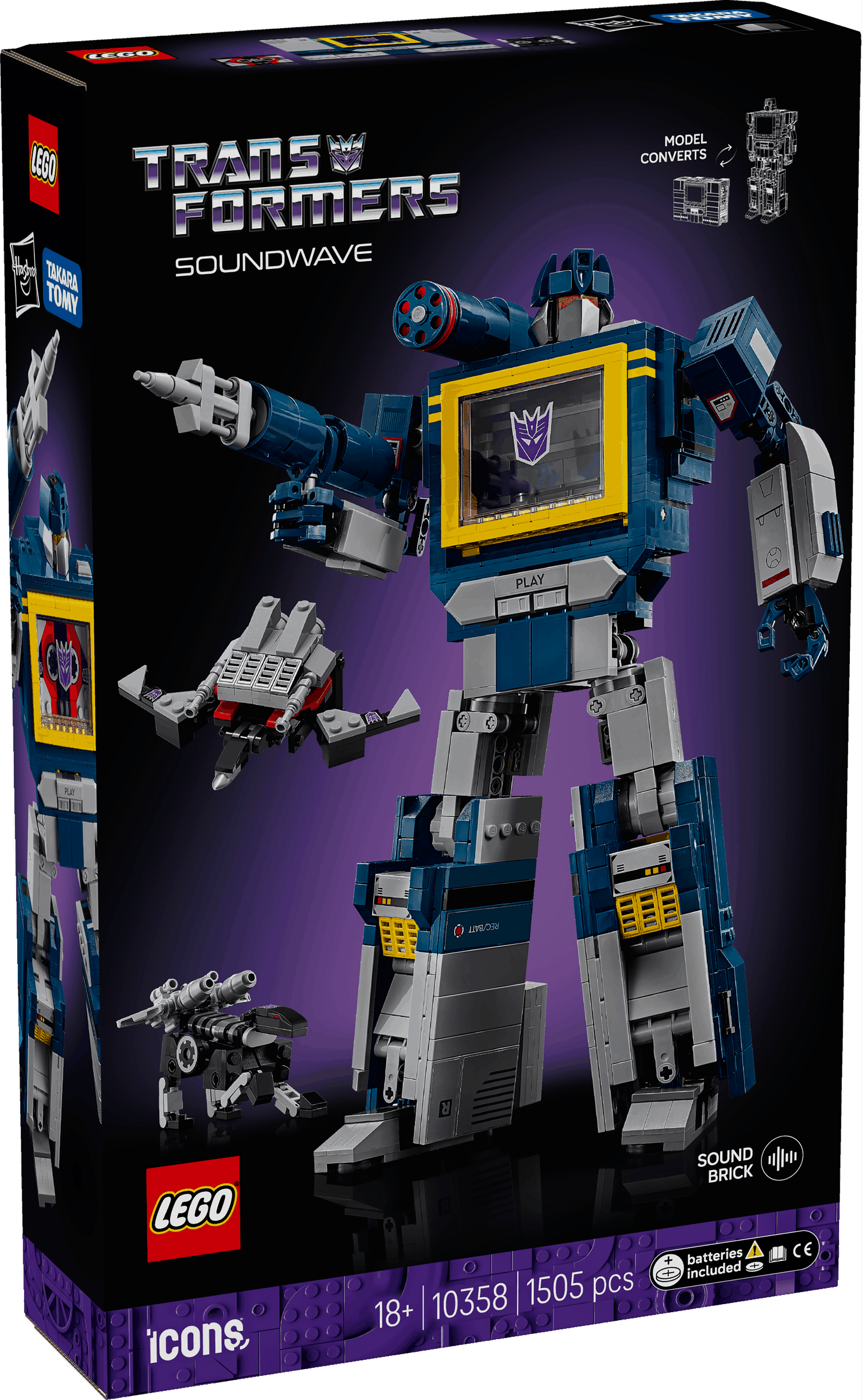 Lego Icons 10358 Transformers: Soundwave for Collectors Aged 18 and Up
