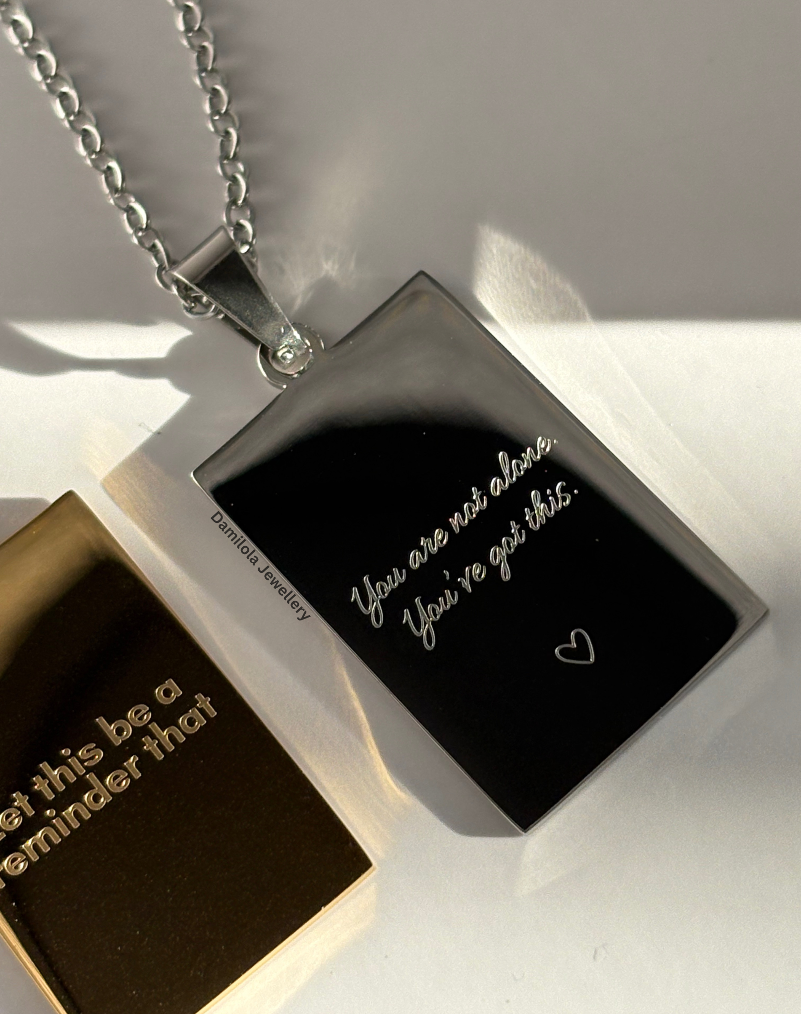 ‘You are not alone’ Necklace - Gold/Silver - Double Sided