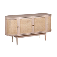 Chester Cane And Wood 4 Doors Sideboard