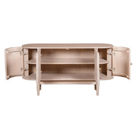 Chester Cane And Wood 4 Doors Sideboard