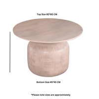 Chester Cane And Wood Round Coffee Table