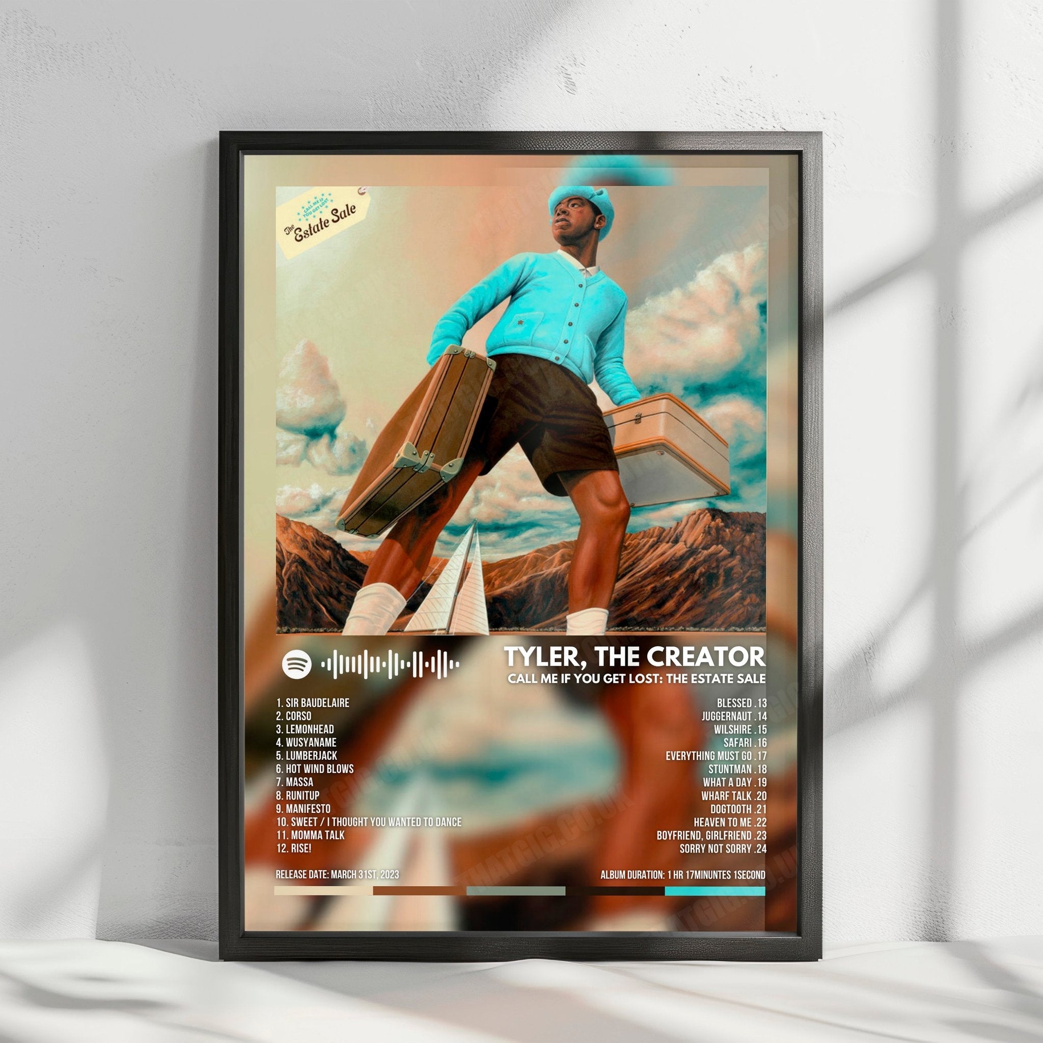 Tyler, The Creator "Call Me If You Get Lost: The Estate Sale" Album Cover Poster - with Complete Tracklist
