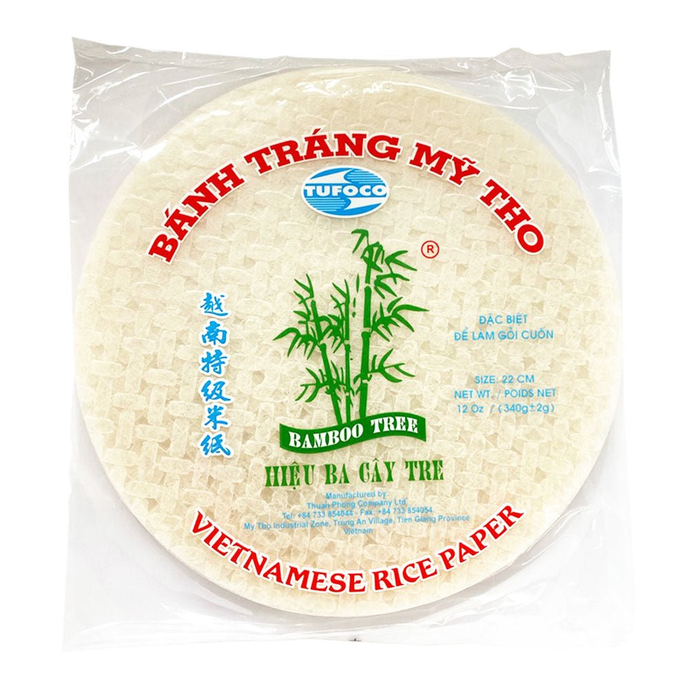 BAMBOO TREE Vietnamese Rice Paper Banh Trang My Tho 22cm 340g