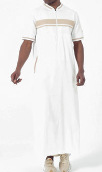 Long Thobe Kamees for Muslim Men QL NV R24 in Cream